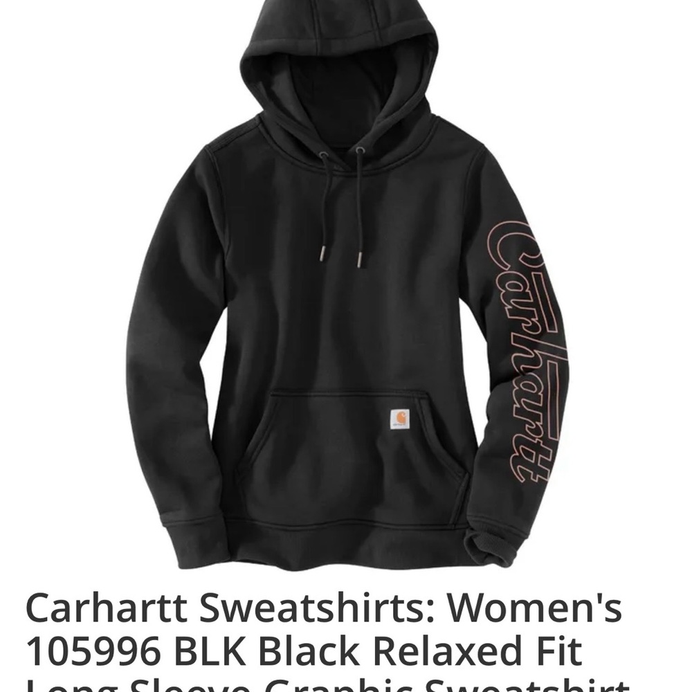 Carhartt Women's Black Graphic Hoodie
